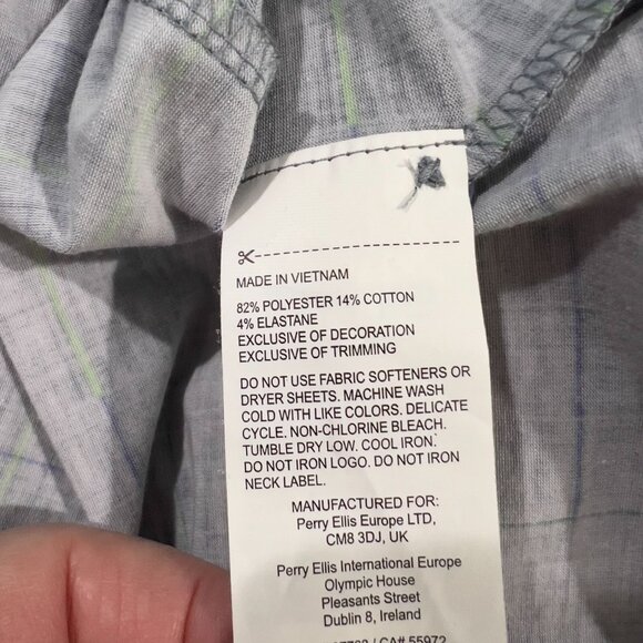 Callaway Men's Opti-Dri Golf Polo Shirt L Large Gray/Green Plaid - Picture 9 of 10